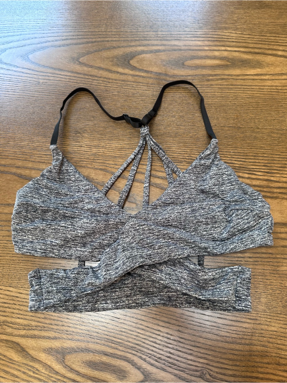 PINK Victoria’s Secret Heather Gray Strappy Bralette